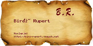 Biró Rupert névjegykártya