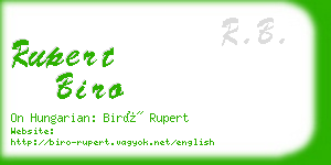 rupert biro business card